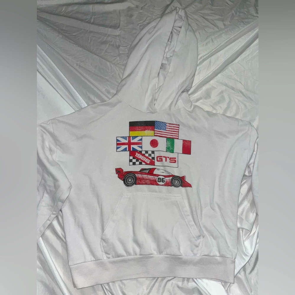 Speedaway Racing White Hoodie
